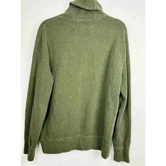 Polo Ralph Lauren Mens Shawl Neck Cotton Sweater Dark Green Size Large - Picture 5 of 10